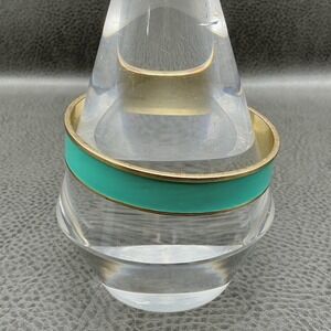Banana Republic Turquoise Enamel Bangle Bracelet Signed 8" Stackable Womens